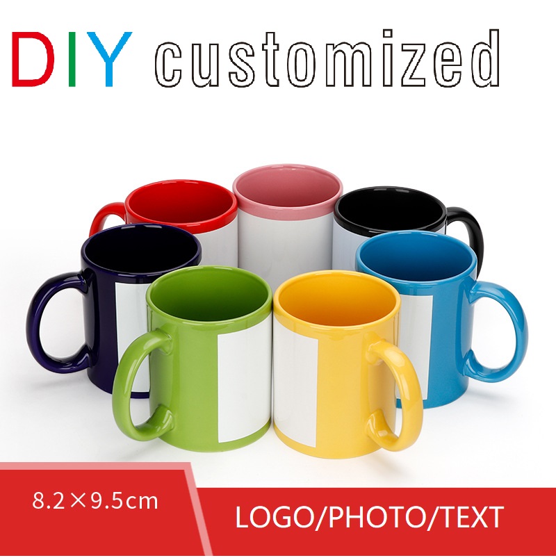 Coffee Tea Logo - ブラックカップ DIY ロゴセラミック 350 ミリリットルマグカスタマイズあなたの写真画像パターンを印刷ティーコーヒーミルク用のパーソナライズされたギフト