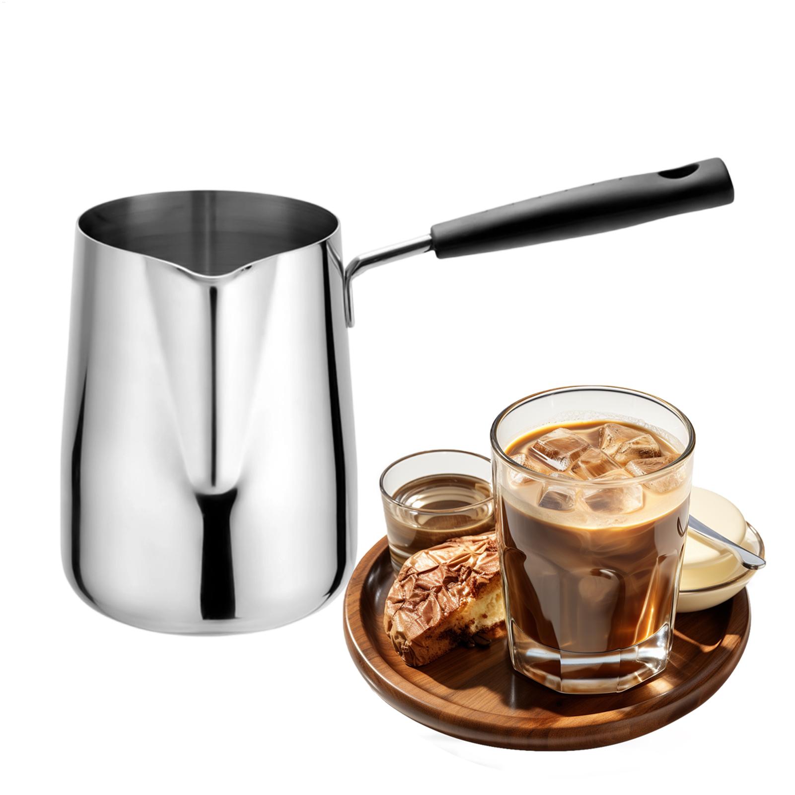 Coffee Tea Pots - 小型コーヒーポット 600ml ドリンク用メルティングポット 注ぎ口付き コーヒー、ミルクティー、ホットチョコレート用のストーブドリンクパン アパート、家庭用