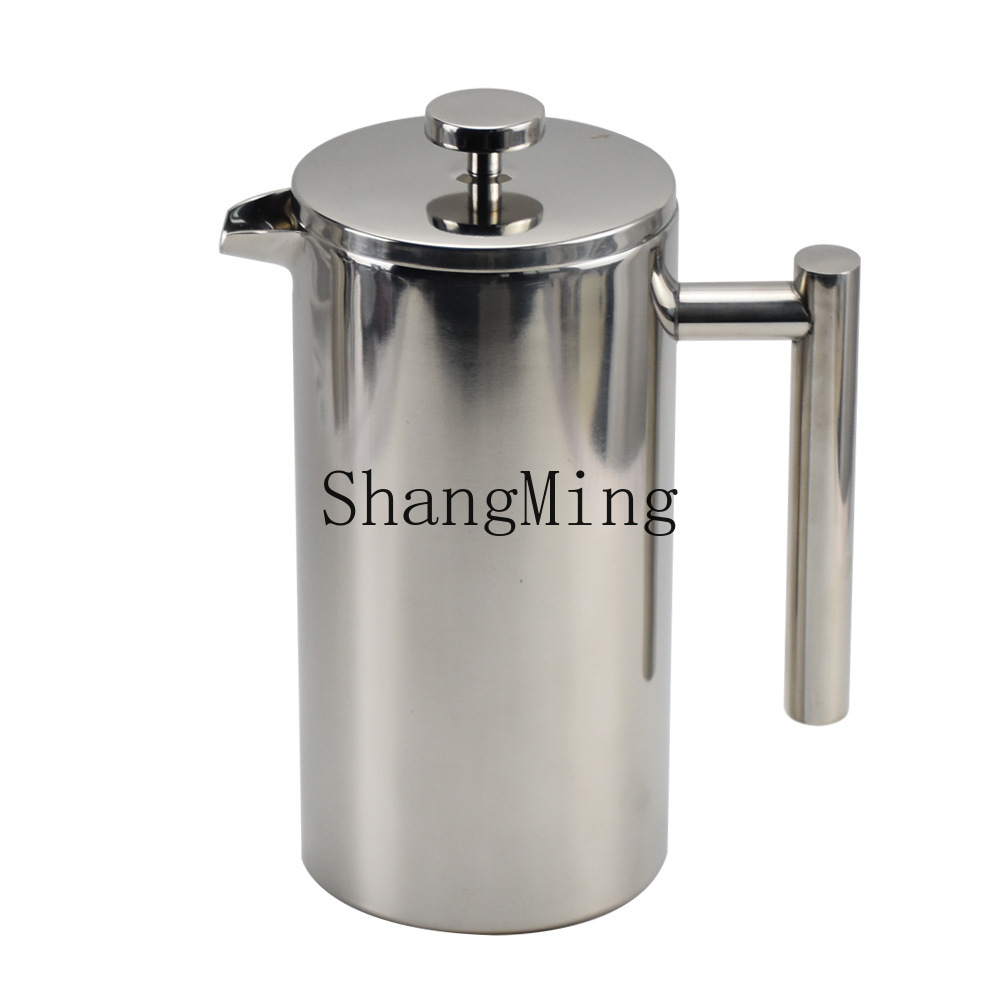 Tea Coffee Utensils - DSAステンレス製フレンチプレスコーヒーポット、手淹れコーヒー器具、二層式ティーフィルター付き