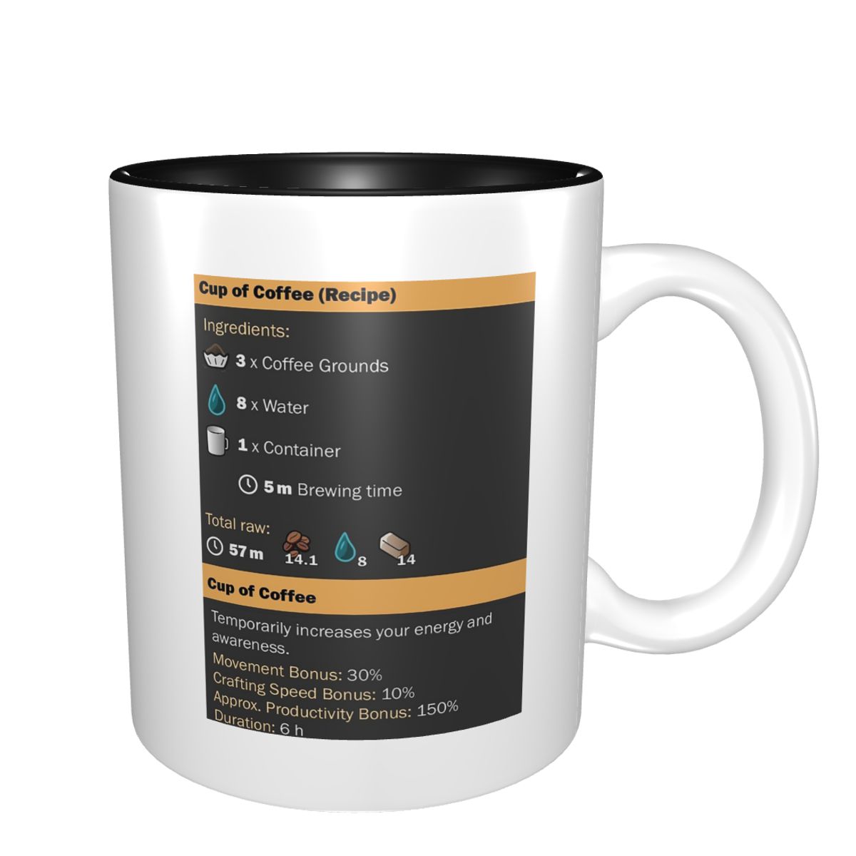Coffee Tea Recipe - カップオブコーヒー（レシピ）マグカップ 面白いセラミックコーヒーカップ ティーマグ ミルクカップ ドリンクウェア 友人へのギフト