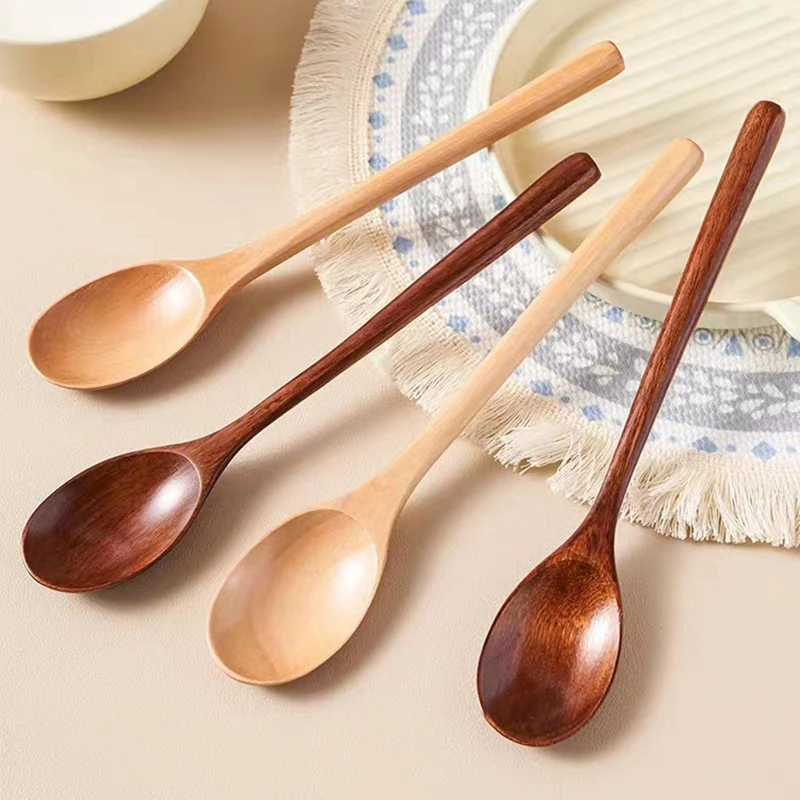 Tea Coffee Utensils - キッチン調理器具ツール木製スプーン食器スープティースプーンケータリング調理ツールコーヒースープティースプーンハニースプーン