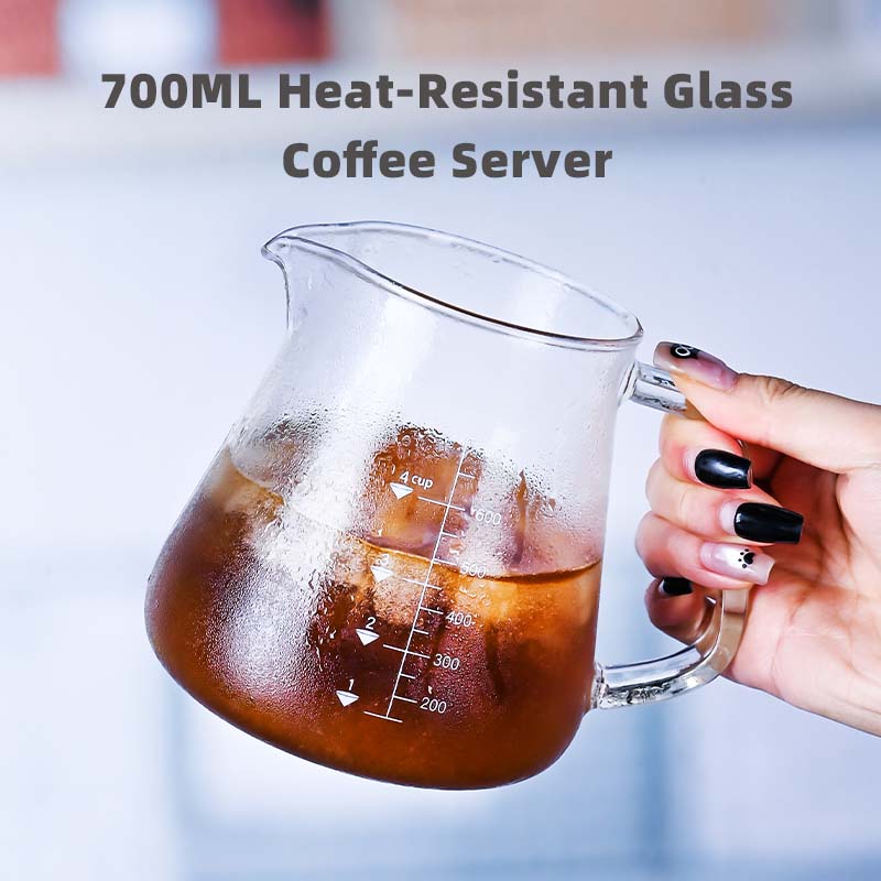 Coffee Tea Pots - 新しい高ホウケイ酸ガラス製700mlコーヒーポットとティーポットセット、シェアリングポット