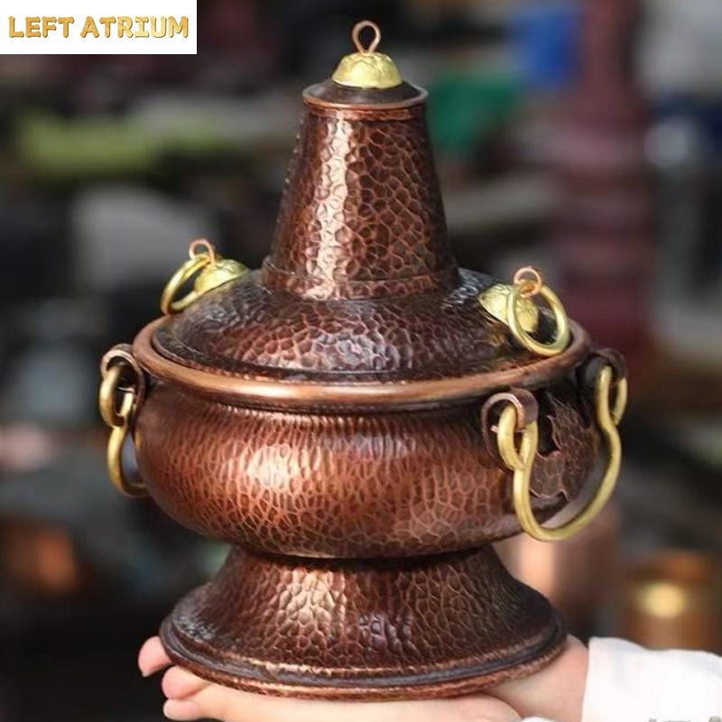 Coffee Tea Bean Leaf - 多機能純銅製ホットポット手作り花瓶葉っぱコーヒー豆容器香炉茶葉キャニスター収納ボックス