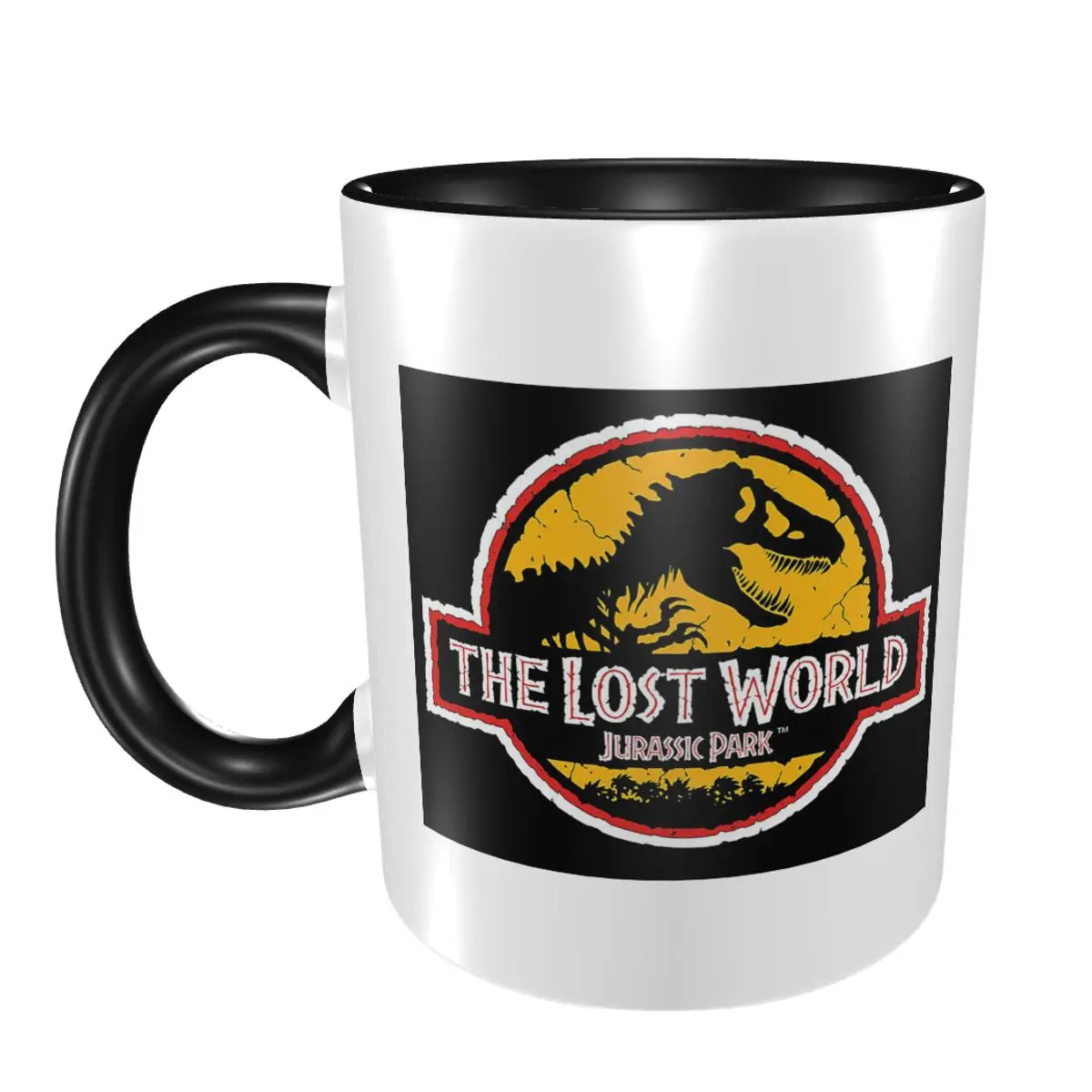 Coffee Tea Logo - ジュラシックワールドロゴ進化恐竜ワールドマグ面白いセラミックコーヒーカップティーマグミルクカップドリンクウェアギフト女性男性用