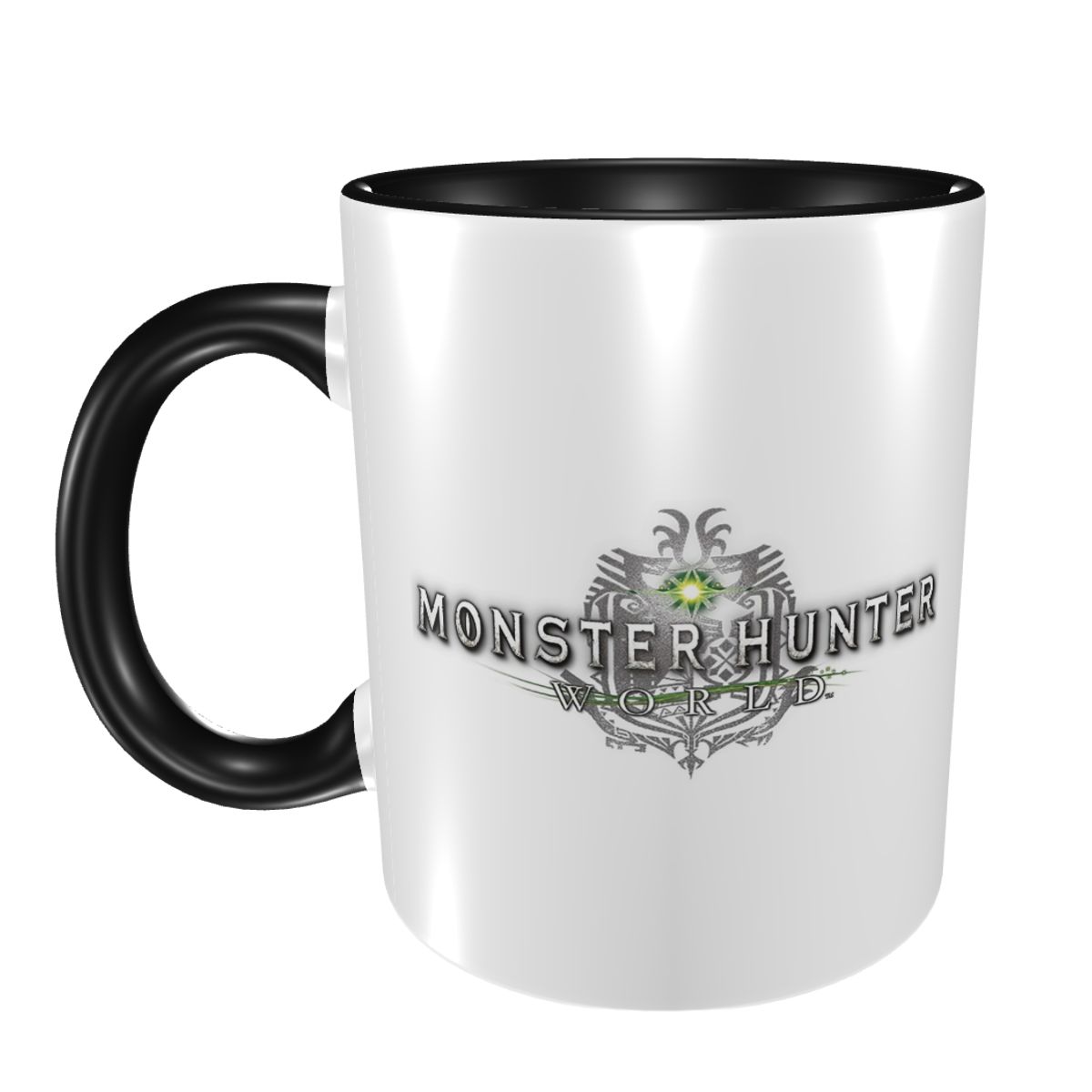 Coffee Tea Logo - モンスターハンターワールドロゴマグ面白いセラミックコーヒーカップティーマグミルクカップドリンクウェアギフト女性男性向け