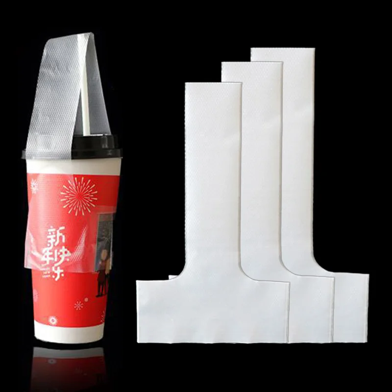 Coffee Tea In Chinese - 100 ピース/ロット T 字型バヨネットビニール袋使い捨てクリアシングルカップ包装袋ミルクティーコーヒー飲料パーティー用品