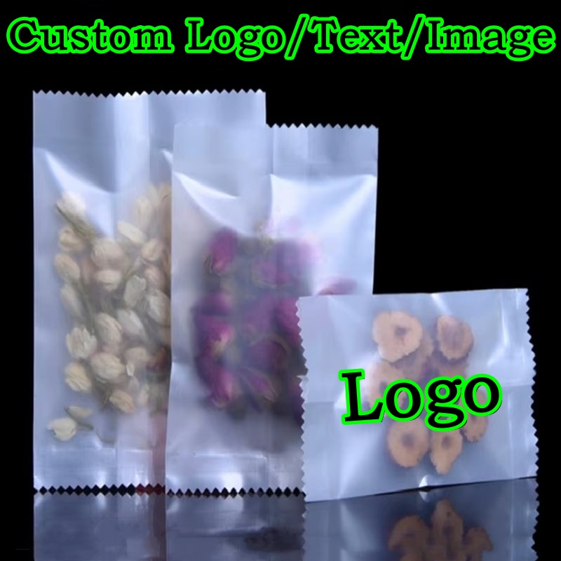 Coffee Tea Logo - 200枚入り オープン トップ フロスト加工 プラスチック製 ヒートシールバッグ