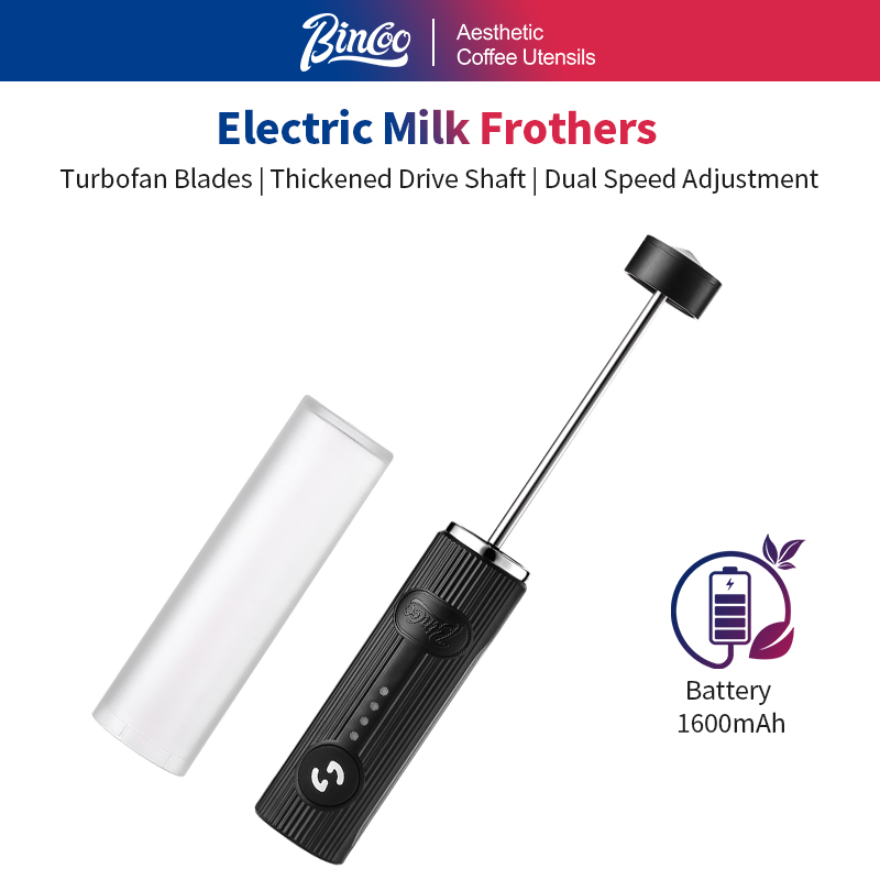Coffee Tea Milk - BINCOO 電気コーヒー泡立て器 USB 充電式 2 スピード泡メーカーワイヤレスハンドヘルド卵ビーター牛乳泡立て器ミキサー調理ツール