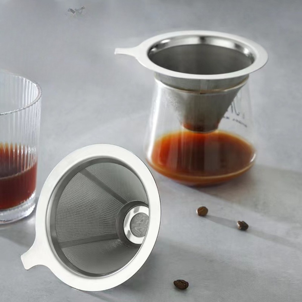 紙を使わない大型再利用可能なコーヒーフィルターストレーナー - Coffee & Tea Restaurant のレビューと価格