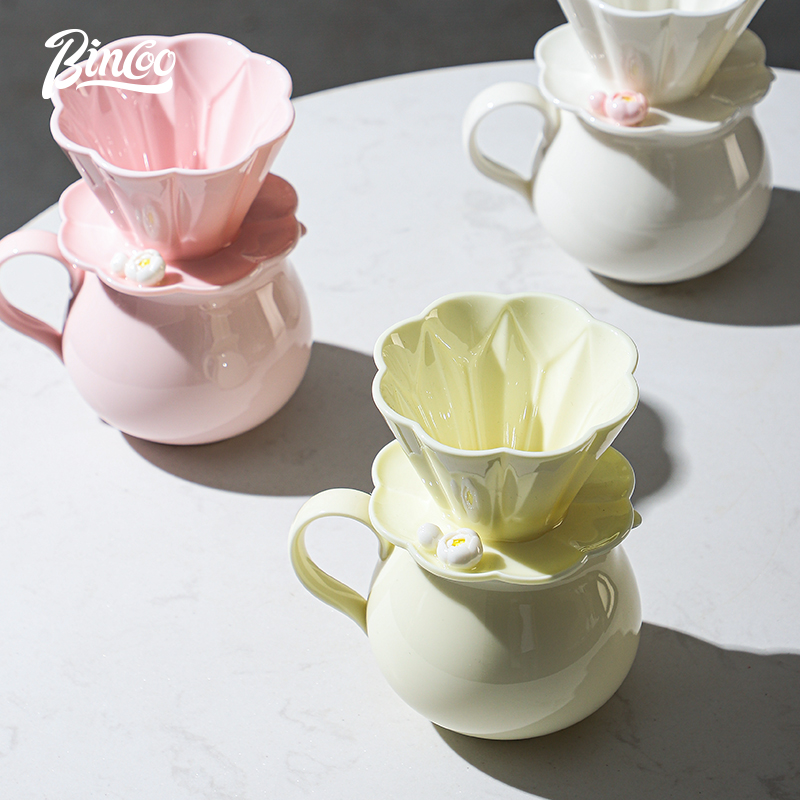 Bincoo-ドリッパーフィルターカップセット、コーヒーメー - Coffee Tea Pots のレビューと価格