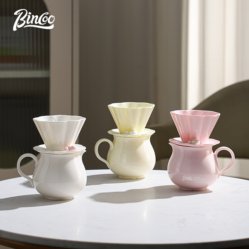 Bincoo-ドリッパーフィルターカップセット、コーヒーメー - Coffee Tea Pots のレビューと価格