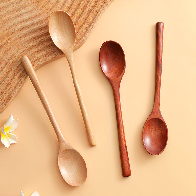 1pc 木製スプーン食器キッチン調理器具ツールスープティース - Tea Coffee Utensils のレビューと価格