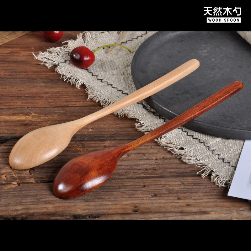 1pc 木製スプーン食器キッチン調理器具ツールスープティース - Tea Coffee Utensils のレビューと価格