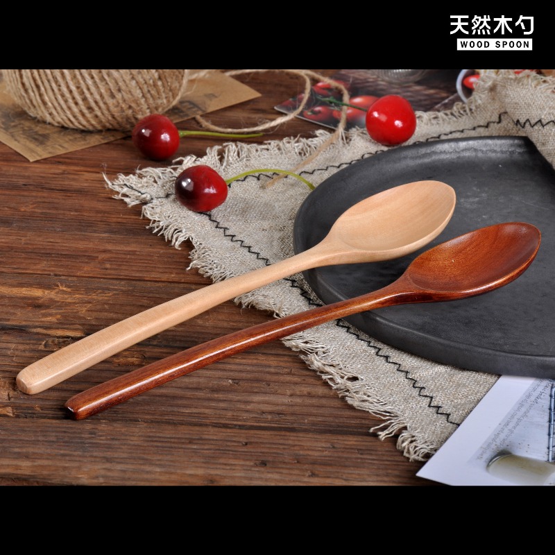1pc 木製スプーン食器キッチン調理器具ツールスープティース - Tea Coffee Utensils のレビューと価格