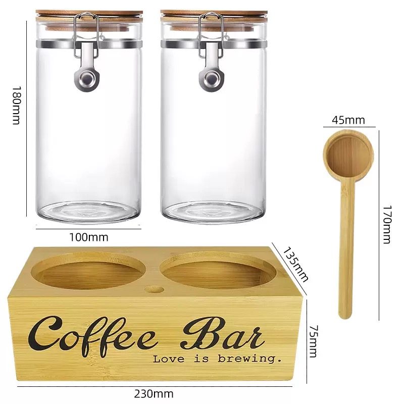 コーヒー保存瓶 2個セット 蓋とスプーン付き 密閉容器 コー - Coffee Tea Bean のレビューと価格