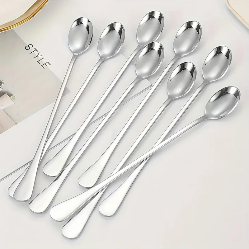 ステンレススチール 1/10 個 ロングハンドルスプーンセッ - Tea Coffee Utensils のレビューと価格