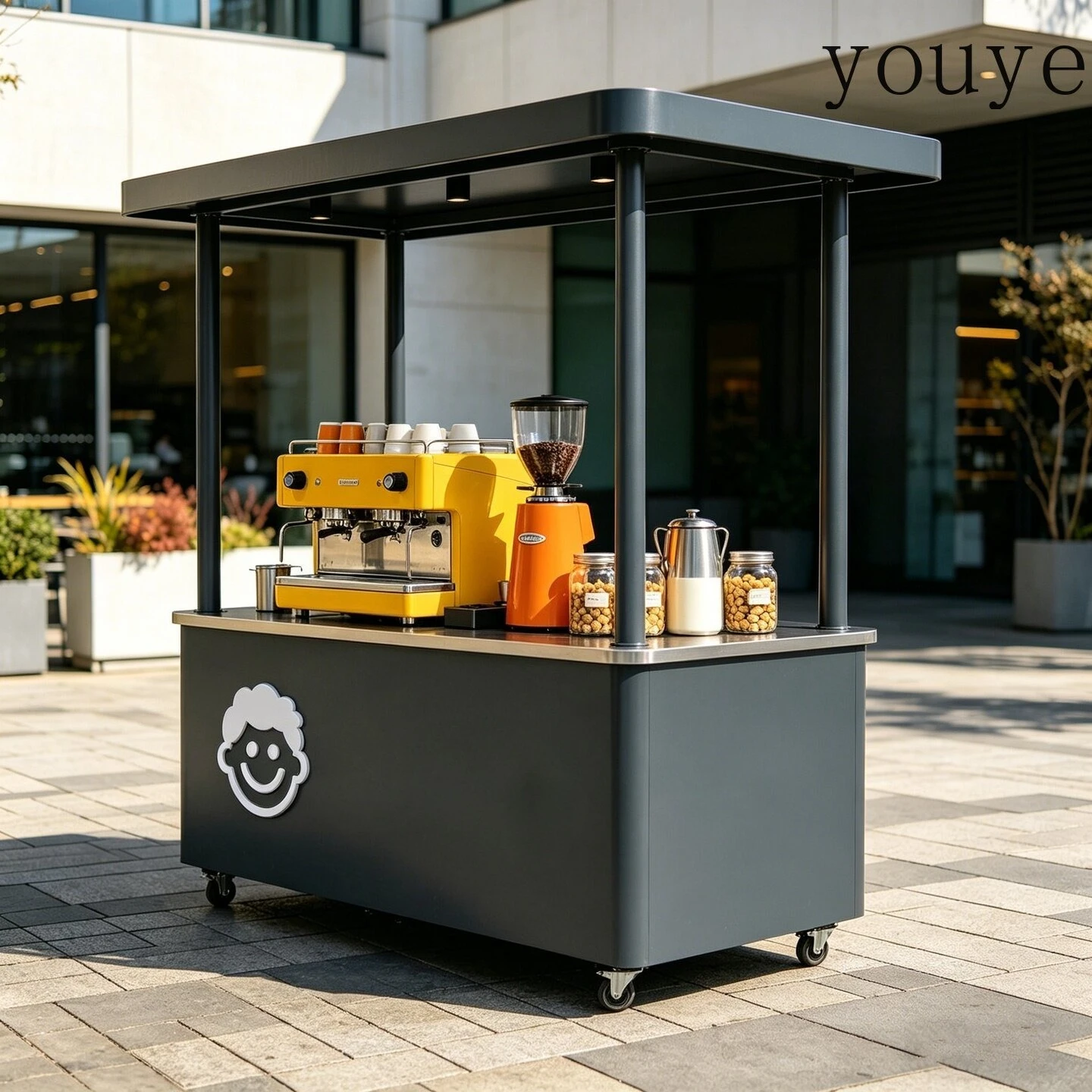 eDJ 鉄製の屋台、移動式コーヒー・ミルクティーショップ、商 - Coffee Tea Vendor のレビューと価格