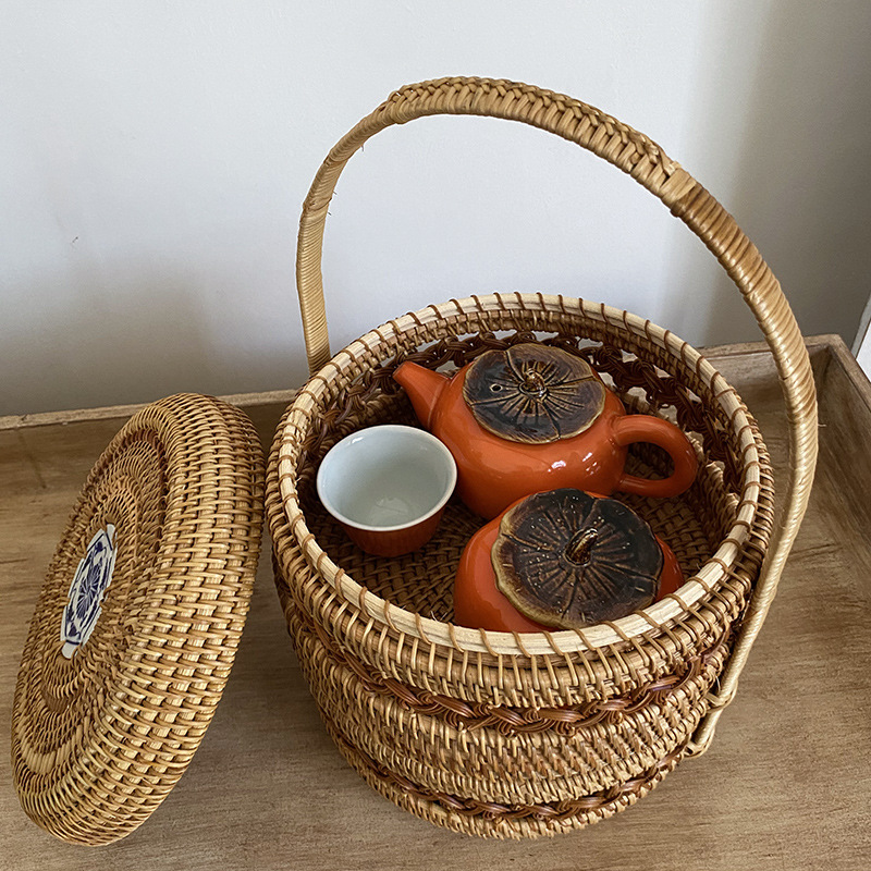 ベトナム産ラタン製二層フードボックス、卓上コーヒーテーブル、 - Vietnam Coffee Tea のレビューと価格