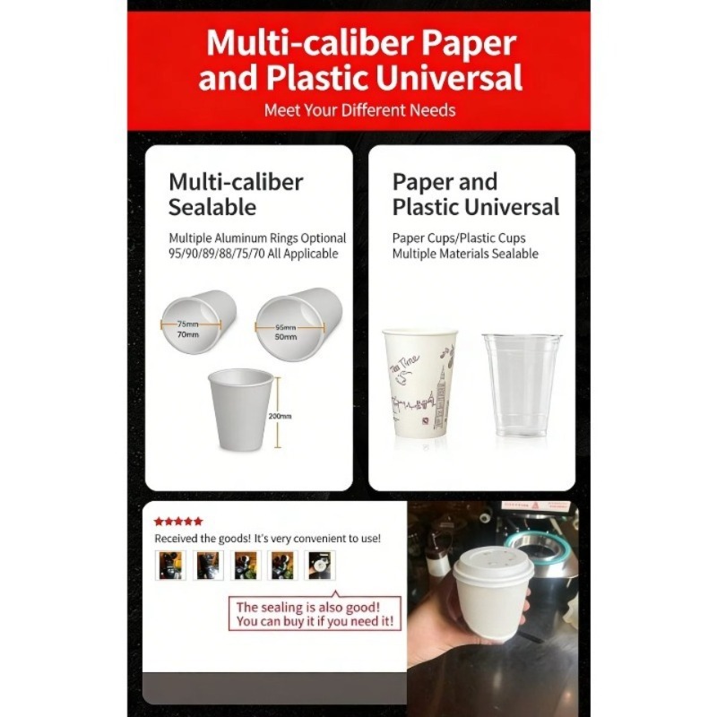 自動プラスチックカップシーリングマシン 業務用 フィルムロー - Coffee Tea Milk のレビューと価格