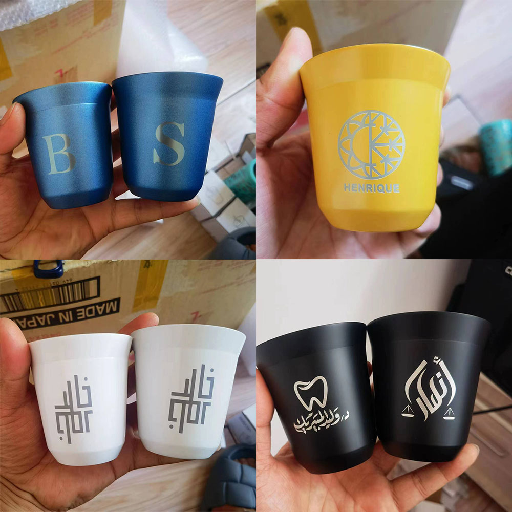 断熱二重壁ステンレスエスプレッソカップ、エスプレッソコーヒー - Coffee Tea Logo のレビューと価格