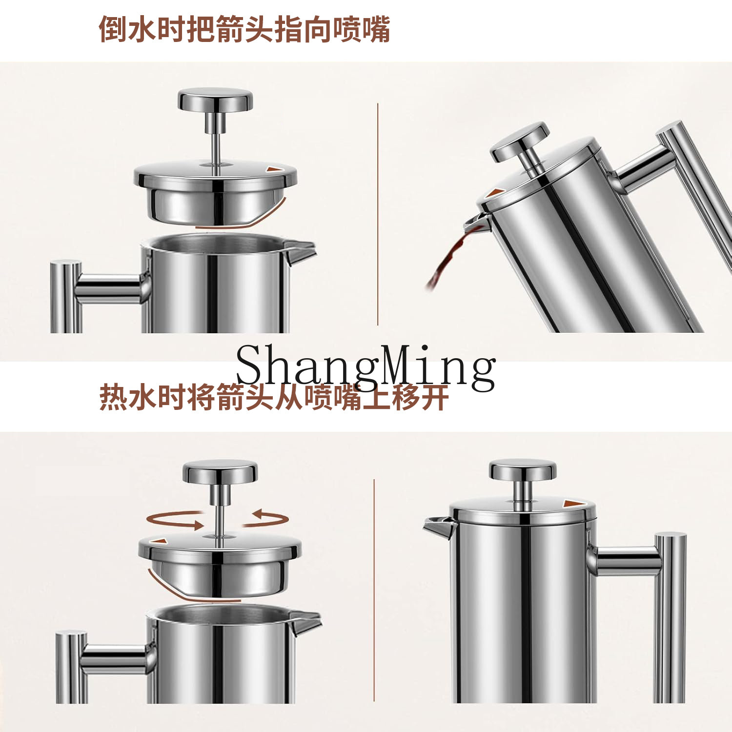 DSAステンレス製フレンチプレスコーヒーポット、手淹れコーヒ - Tea Coffee Utensils のレビューと価格