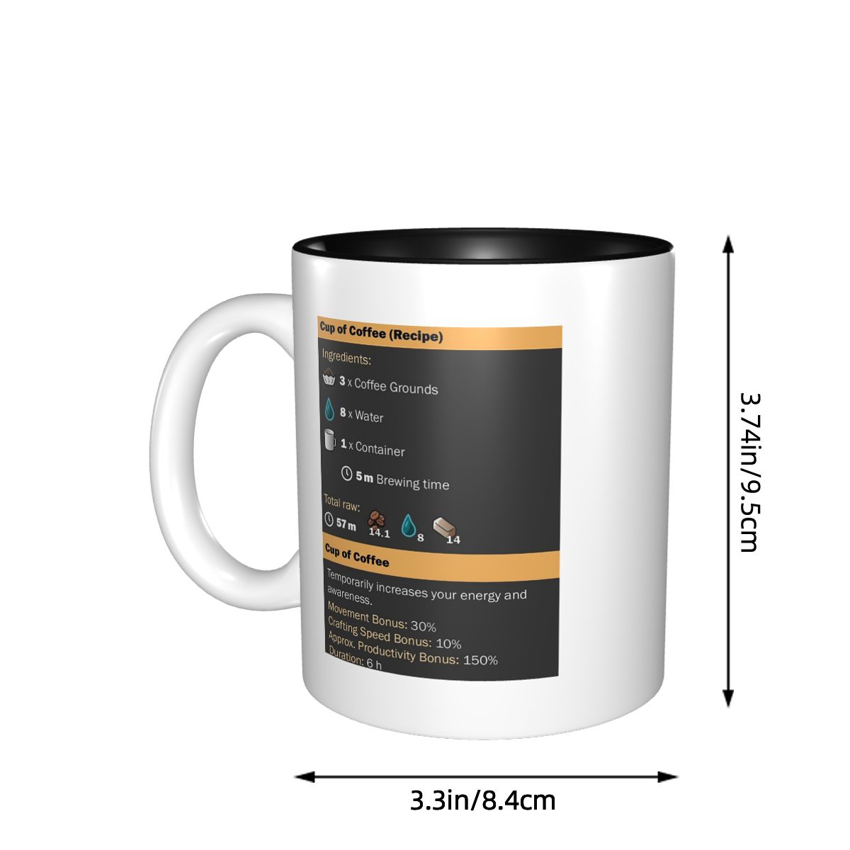 カップオブコーヒー（レシピ）マグカップ 面白いセラミックコー - Coffee Tea Recipe のレビューと価格