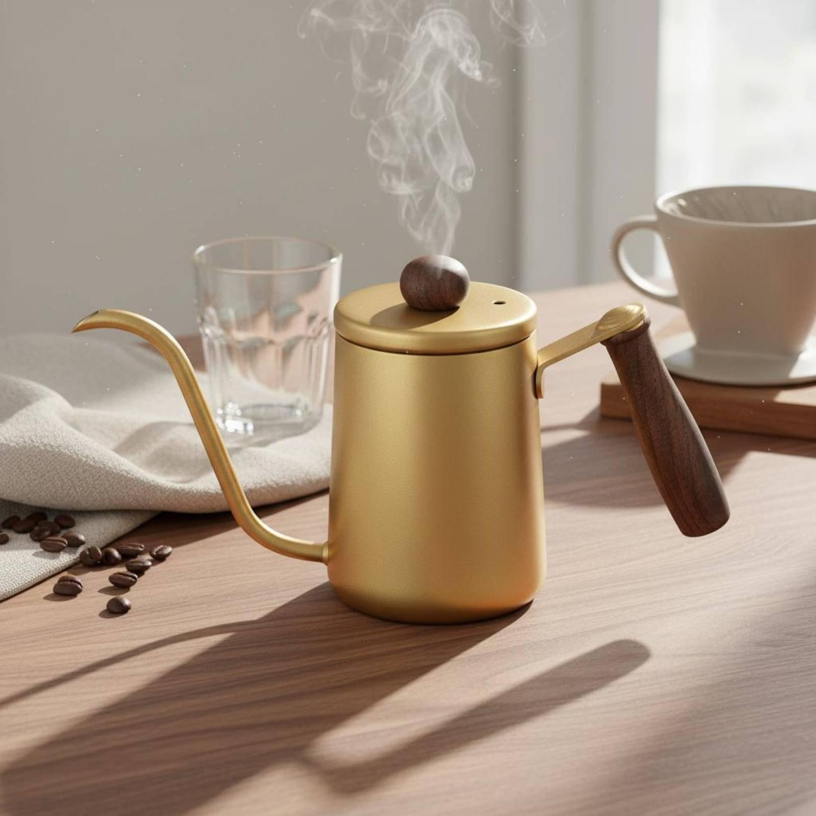 和風コーヒーケトル 木製ハンドル 耐熱ポット お茶とコーヒー - Coffee Tea Pots のレビューと価格
