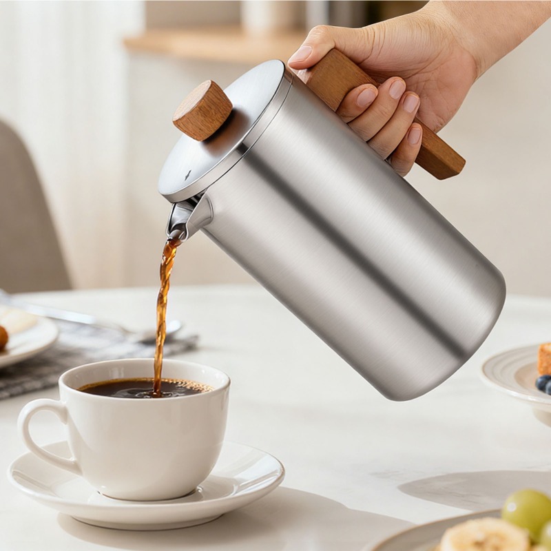 JUSTINLAU 1000ml ステンレス鋼フレンチプレス - Coffee Tea Pots のレビューと価格