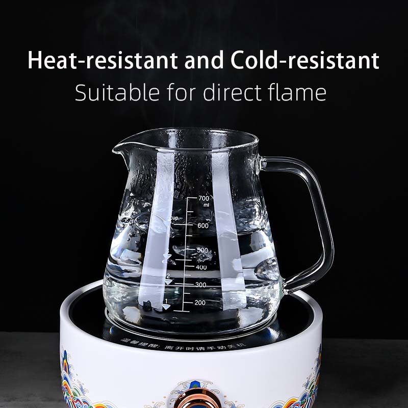 新しい高ホウケイ酸ガラス製700mlコーヒーポットとティーポ - Coffee Tea Pots のレビューと価格