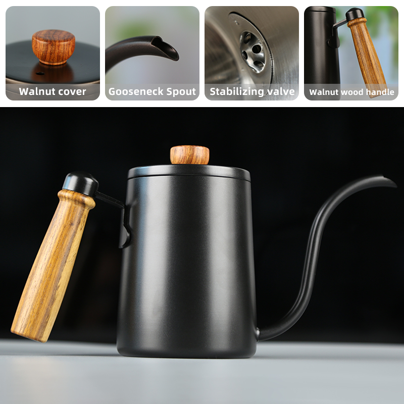 ステンレス製グースネックケトル注ぎ口、コーヒーポット、牛乳泡 - Coffee Tea Pots のレビューと価格