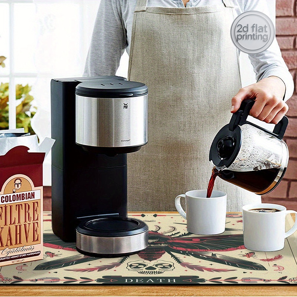 1pc カードモススカルゴシック吸収マット、キッチン乾燥マッ - Tea Coffee Utensils のレビューと価格