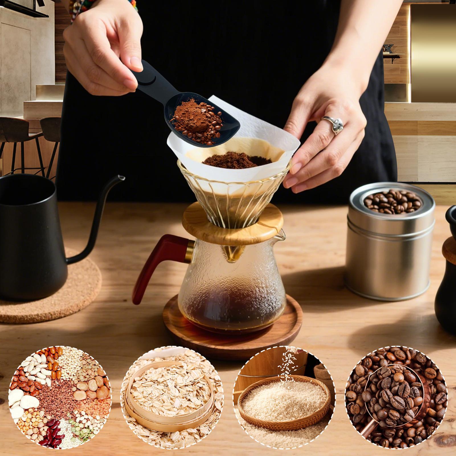 コーヒー豆や茶葉用のクリップ付きコーヒースクープ、多目的シリ - Coffee Tea Bean Leaf のレビューと価格