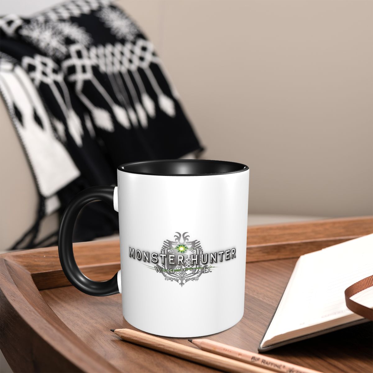 モンスターハンターワールドロゴマグ面白いセラミックコーヒーカ - Coffee Tea Logo のレビューと価格