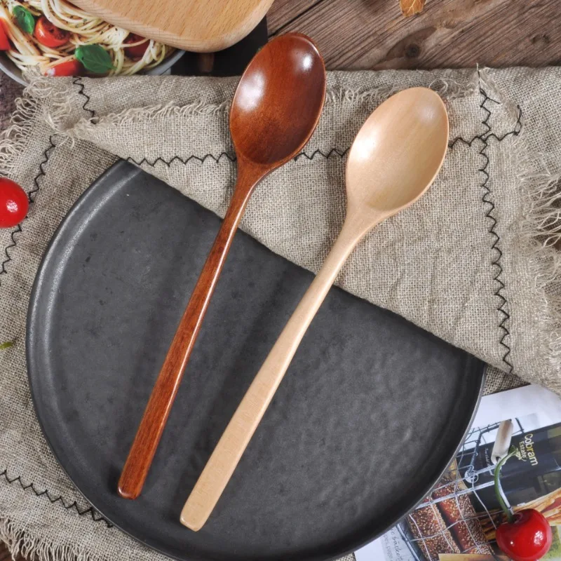 1/2Pc 木製スプーン食器キッチンスープティースプーンケー - Tea Coffee Utensils のレビューと価格