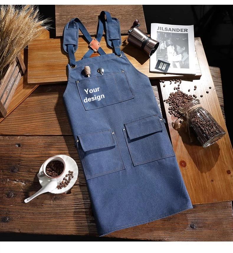ハイエンドコーヒーショップ用のカスタマイズされたロゴ入りエプ - Coffee Tea Logo のレビューと価格
