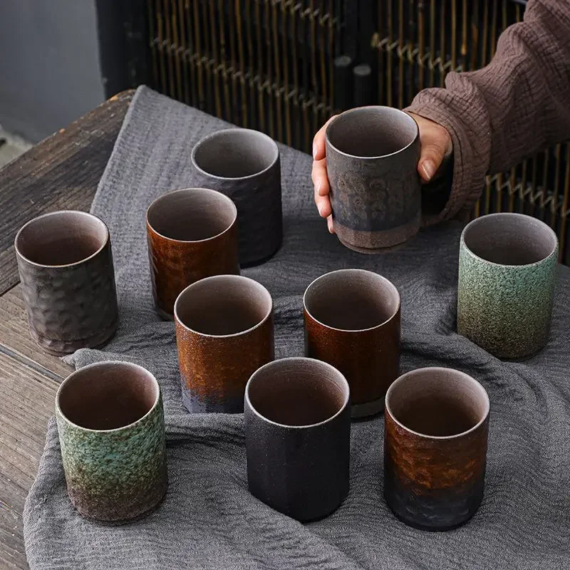 ヴィンテージ手作り中国石器マグカップ - 家庭&オフィス用の - Coffee Tea In Chinese のレビューと価格