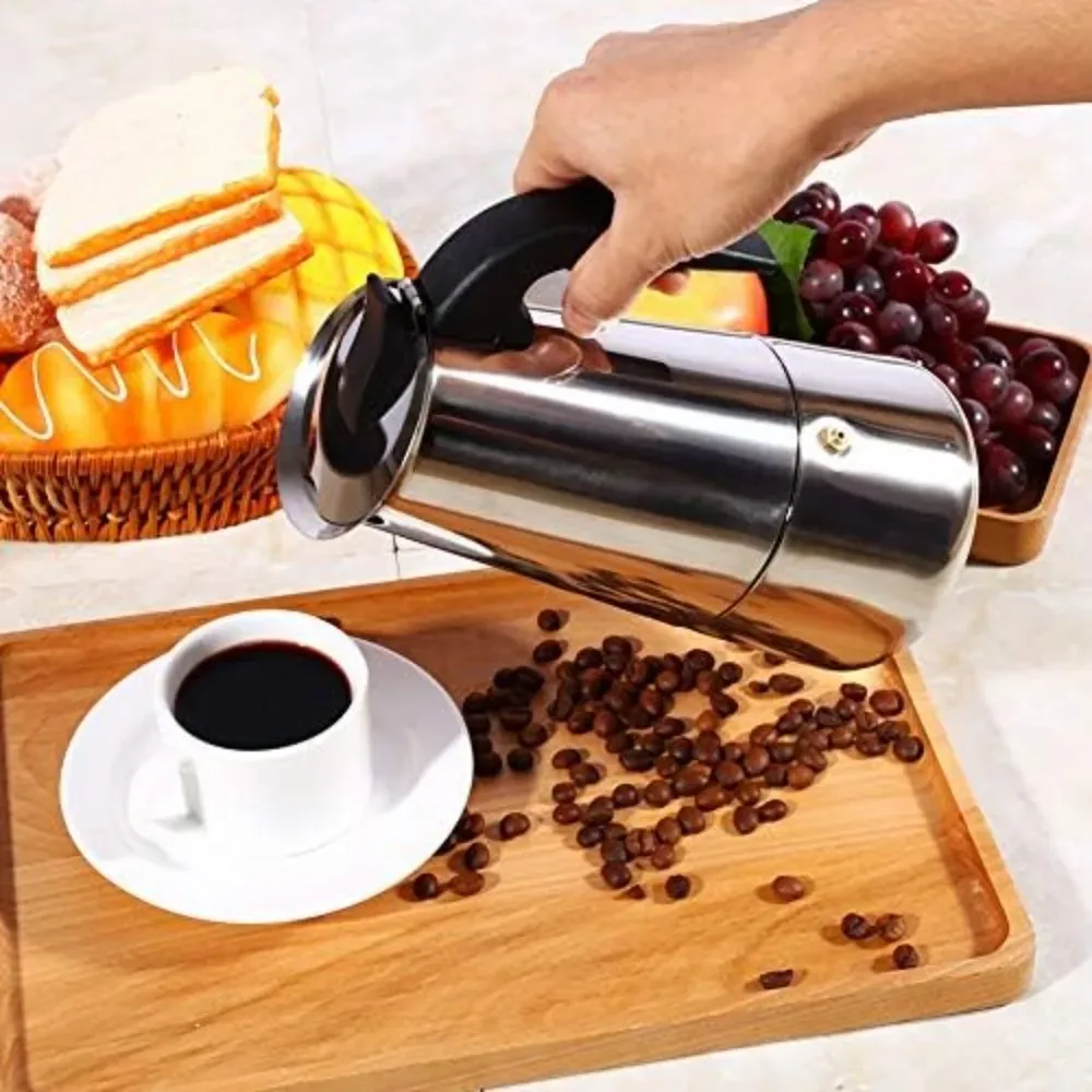 モカコーヒーポット ステンレス鋼エスプレッソポット コーヒー - Coffee Tea Pots のレビューと価格