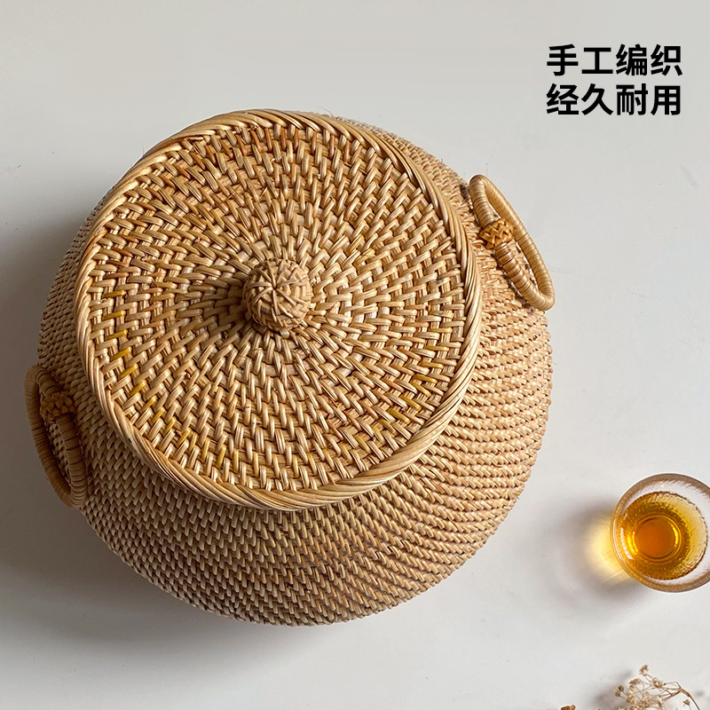 ベトナム純粋な手作り秋籐織りラウンドコーヒーテーブルデスクト - Vietnam Coffee Tea のレビューと価格